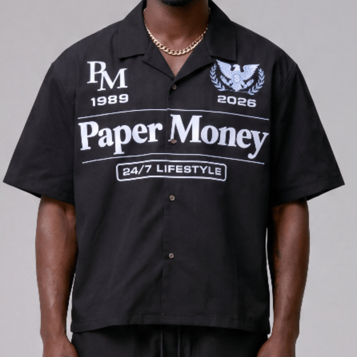 PAPER MONEY - GRAND PRIX SHIRT BLACK