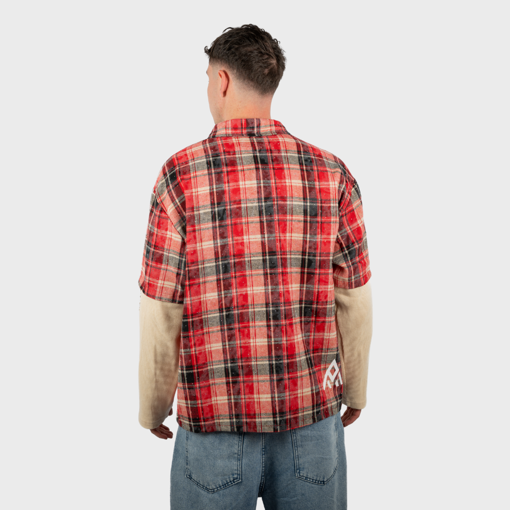 PAPER MONEY - CAMICIA LAYERED RED