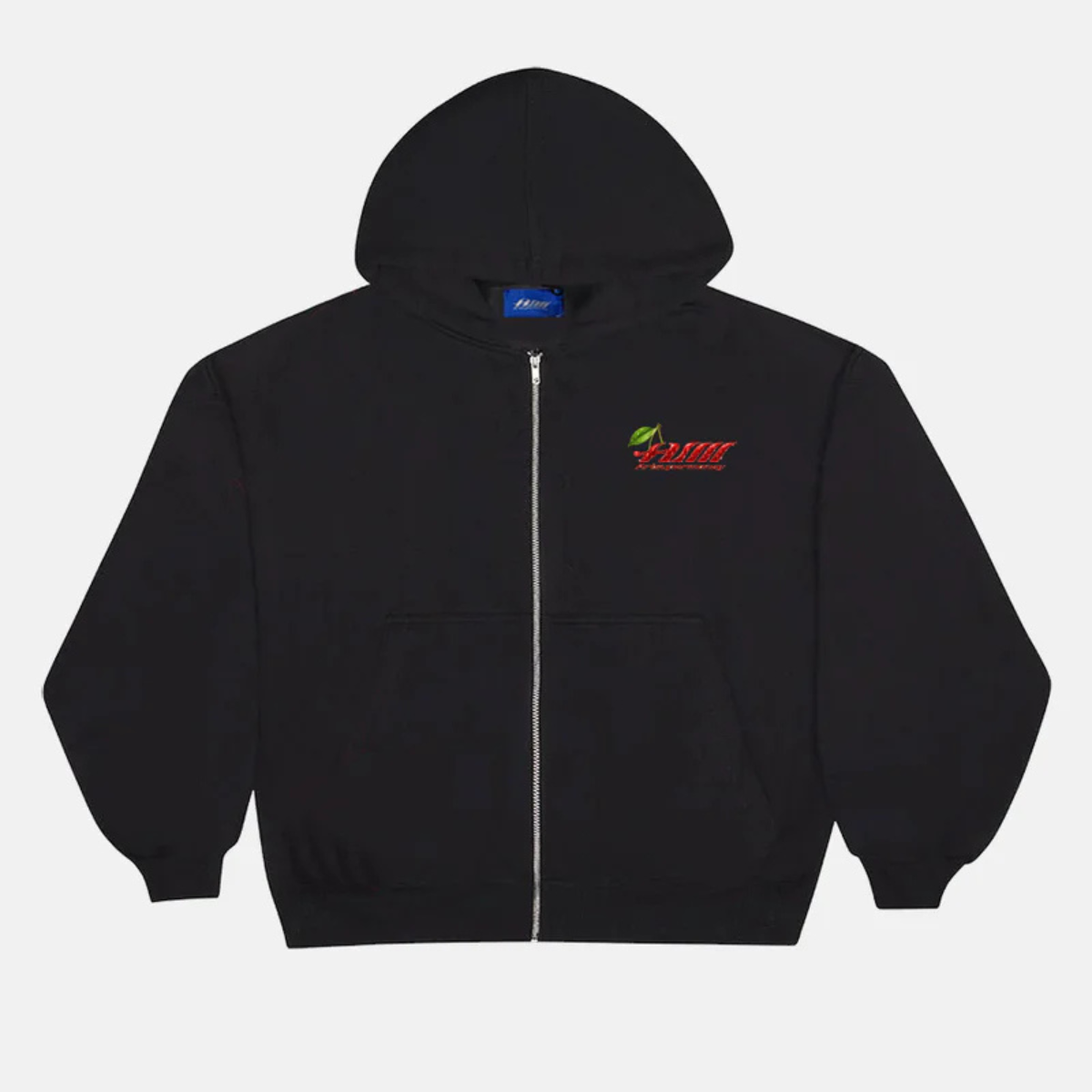 Artsupermoney Zip Hoodie Cherry - Nero