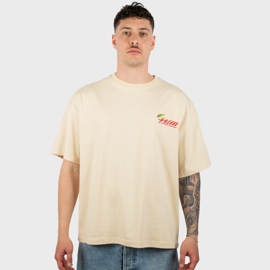 Artsupermoney T Shirt Cherry - Nocciola