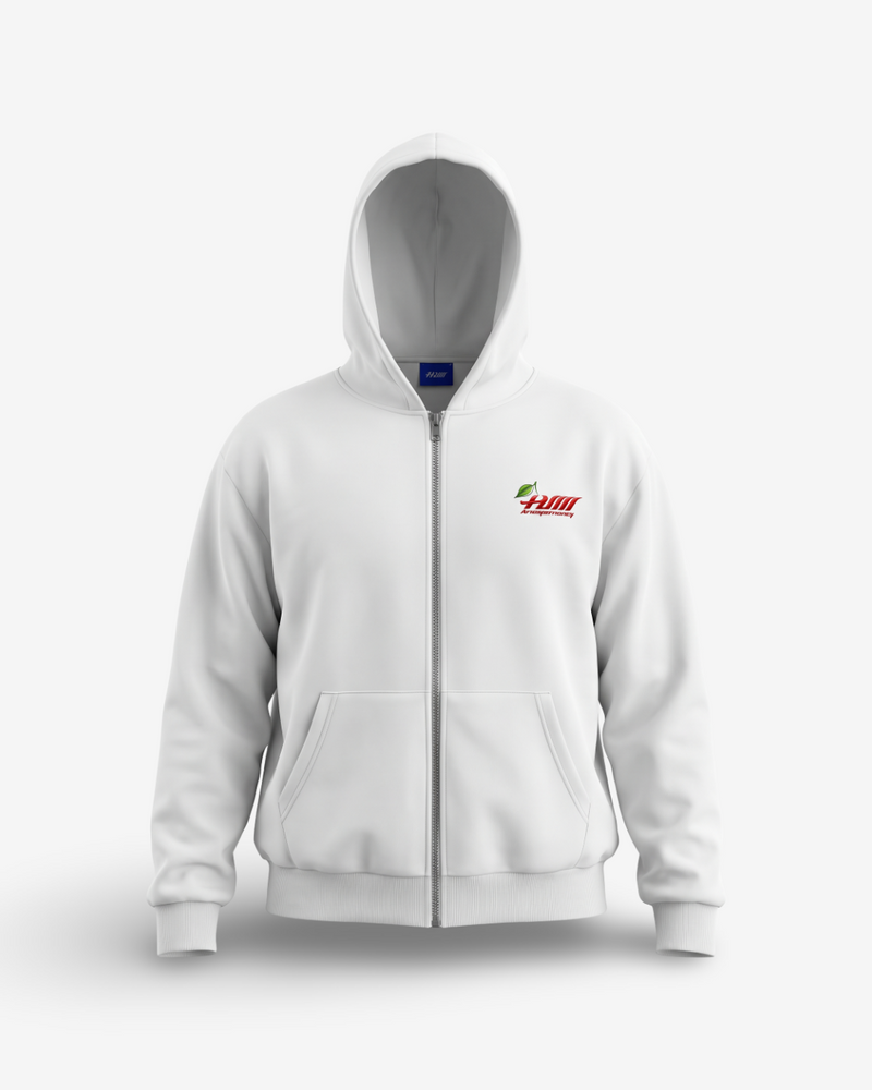 Artsupermoney Zip Hoodie Cherry - Off White