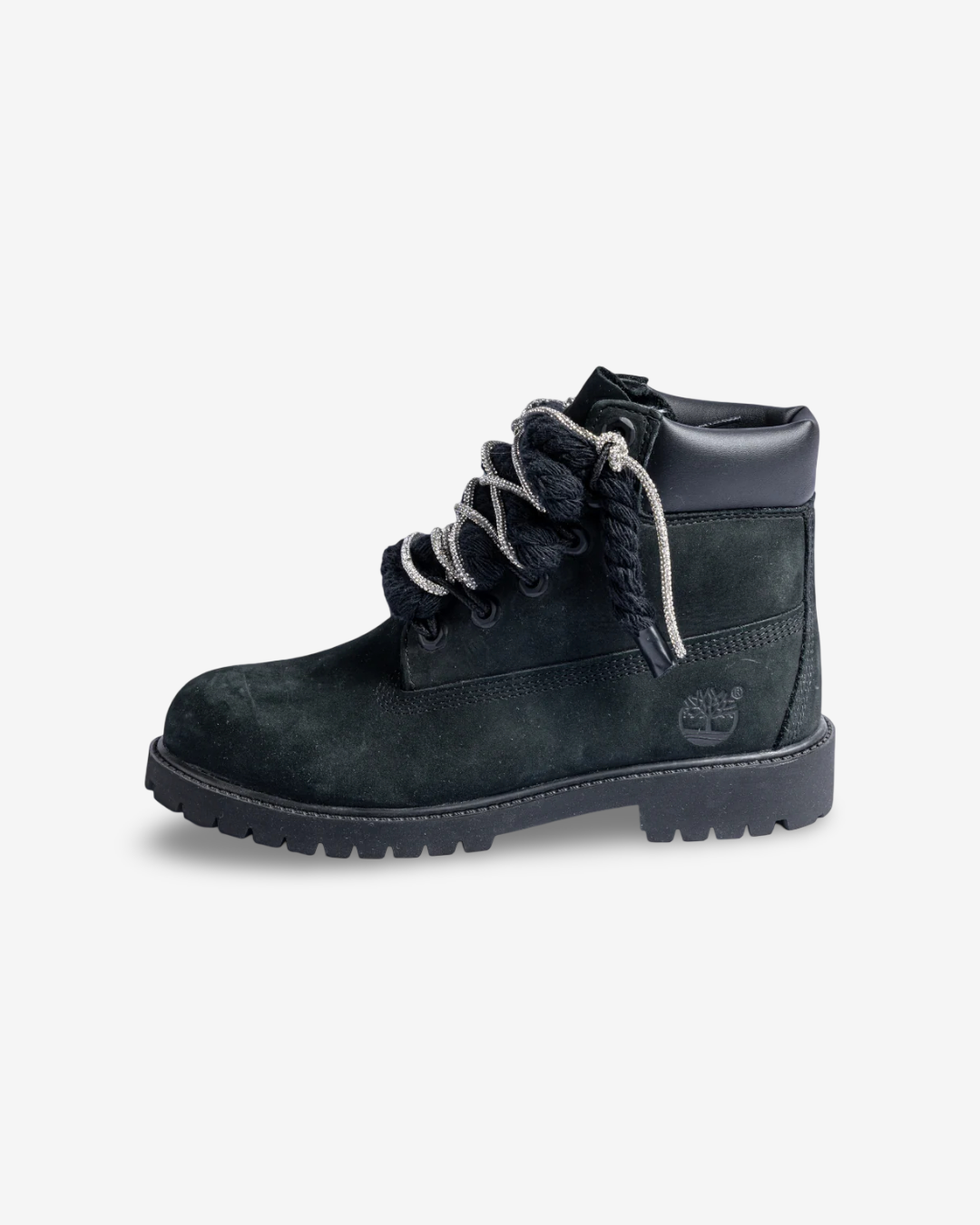 Timberland 6" Premium Black Custom Diamond