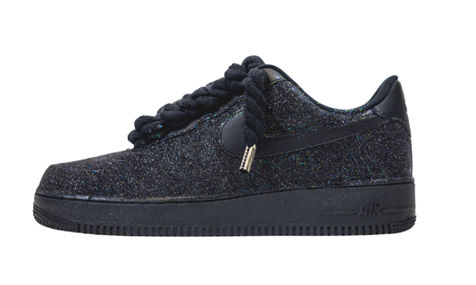 Air Force 1 Corda Laces Black Glitter