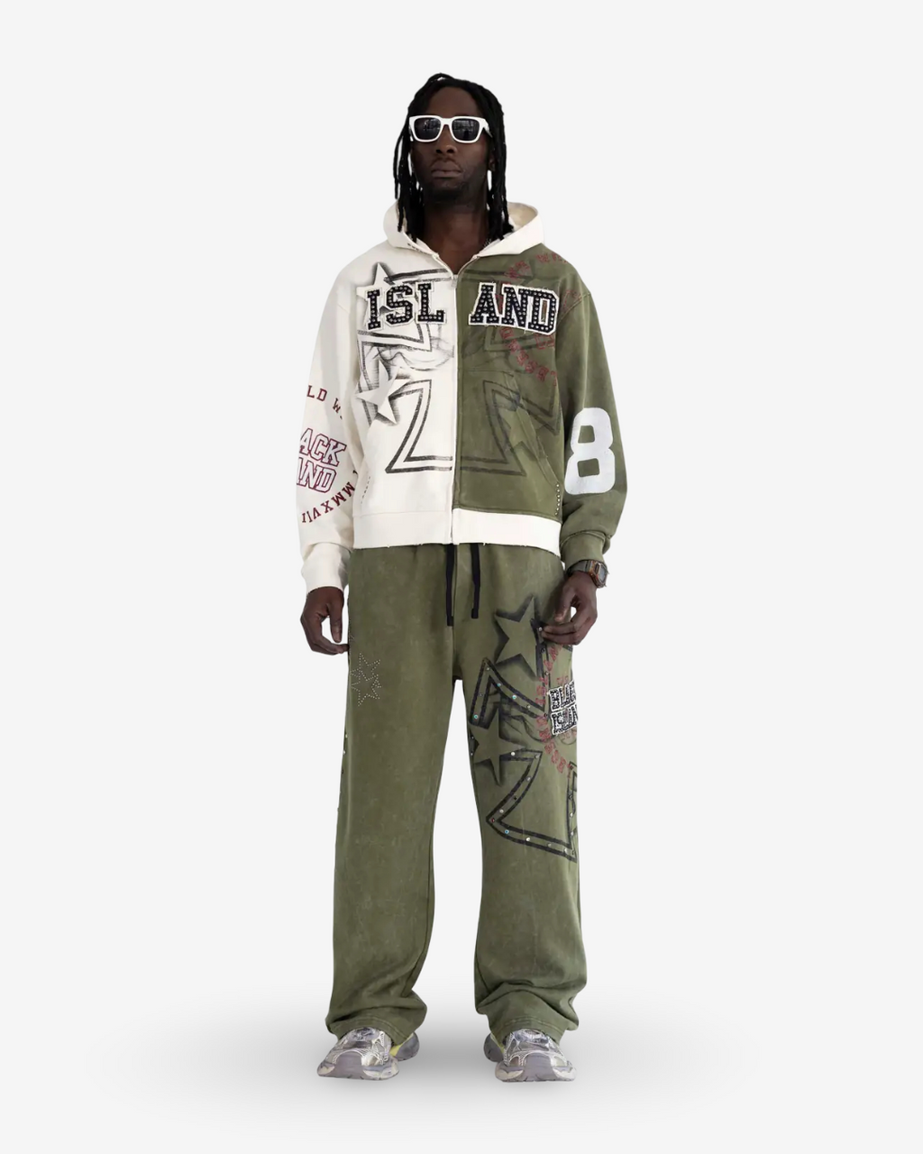 BLACK ISLAND - TRACKSUIT GREEN/BEIGE