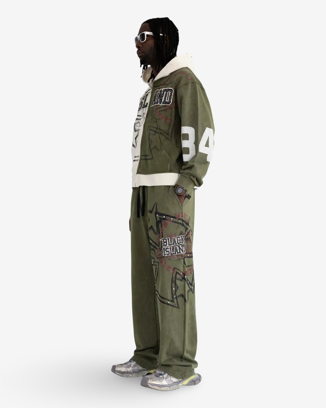 BLACK ISLAND - TRACKSUIT GREEN/BEIGE