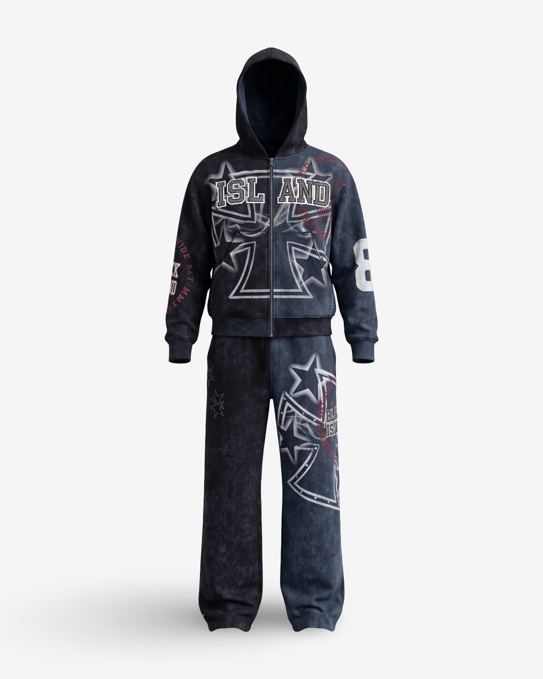 BLACK ISLAND - TRACKSUIT BLACK/NAVY BLUE
