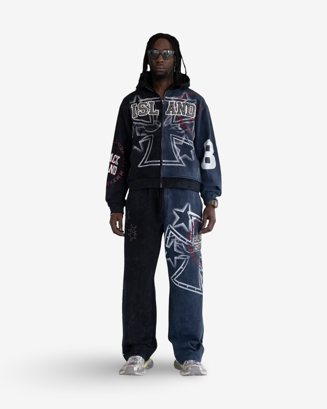 BLACK ISLAND - TRACKSUIT BLACK/NAVY BLUE