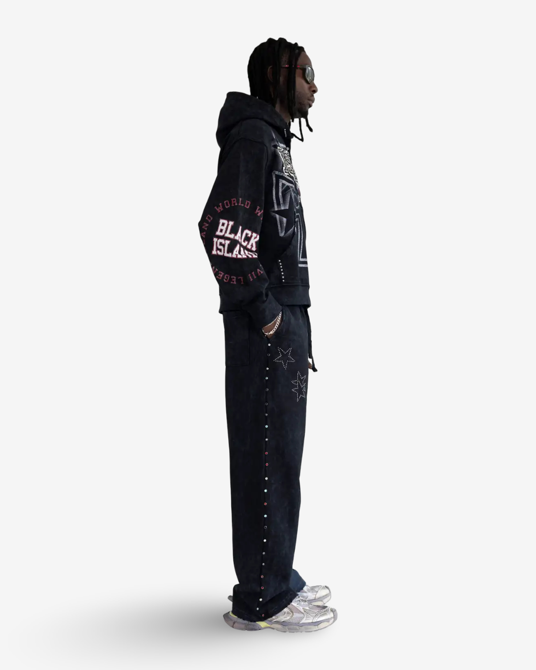 BLACK ISLAND - TRACKSUIT BLACK/NAVY BLUE
