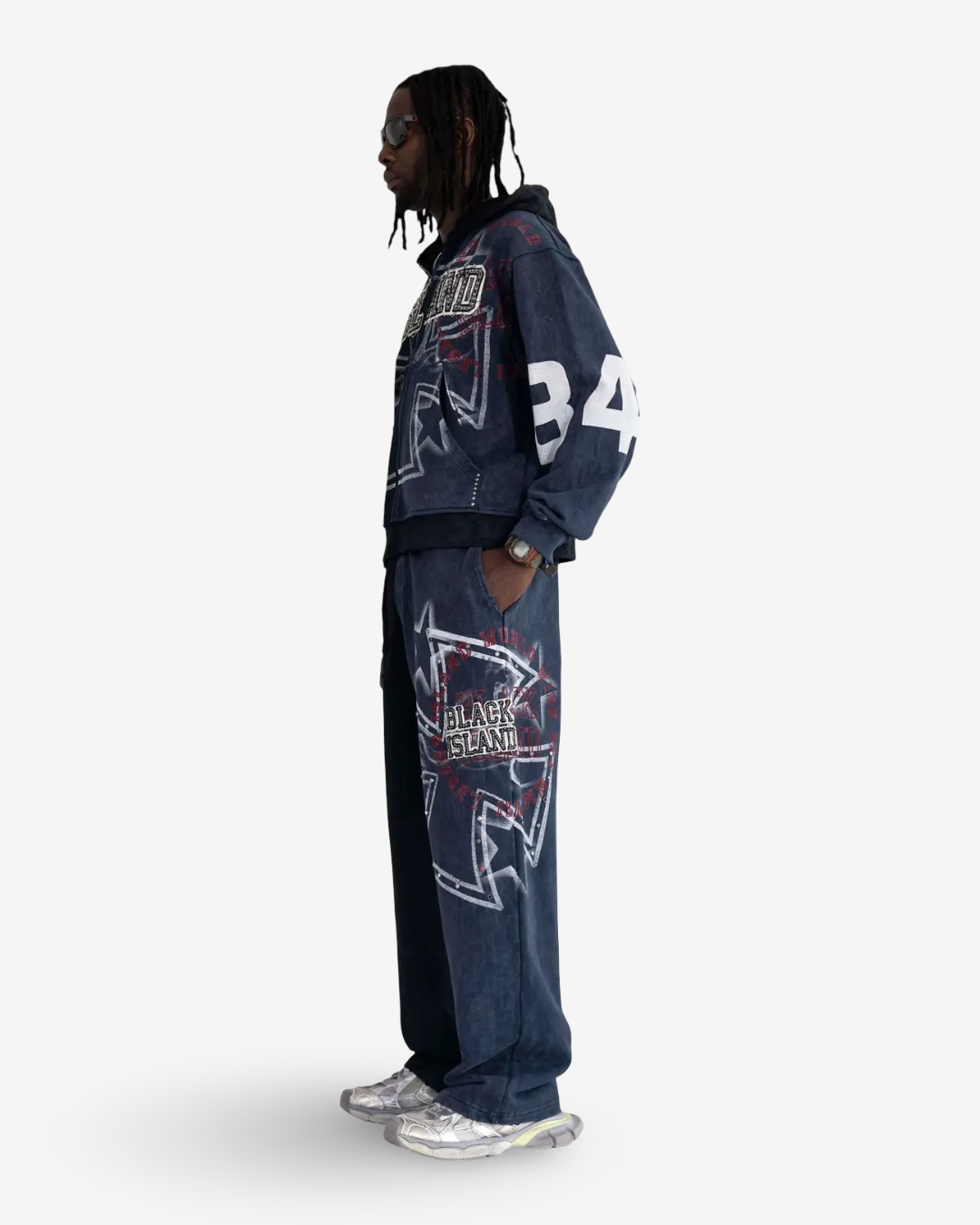 BLACK ISLAND - TRACKSUIT BLACK/NAVY BLUE