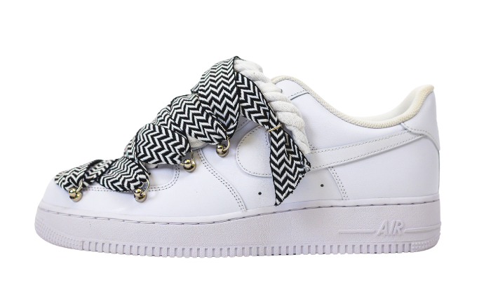 Air Force 1 White Lanvin Rope Laces Black