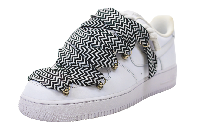 Air Force 1 White Lanvin Rope Laces Black