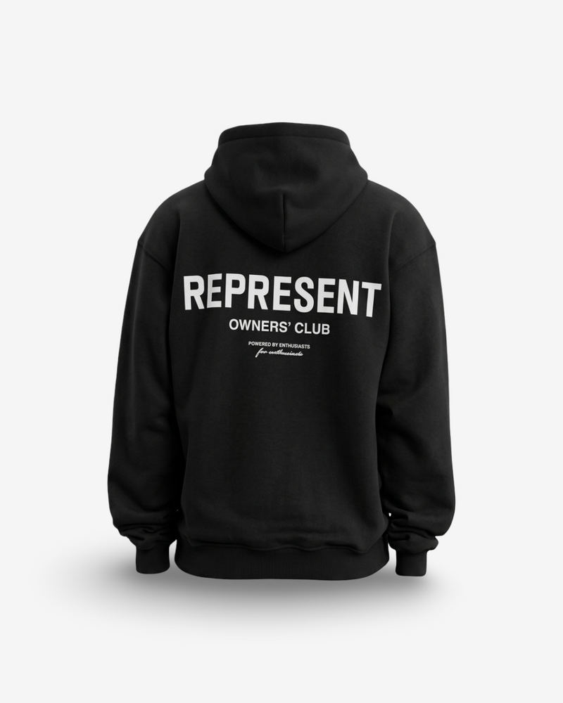 REPRESENT - FELPA CAPUCCIO NERA