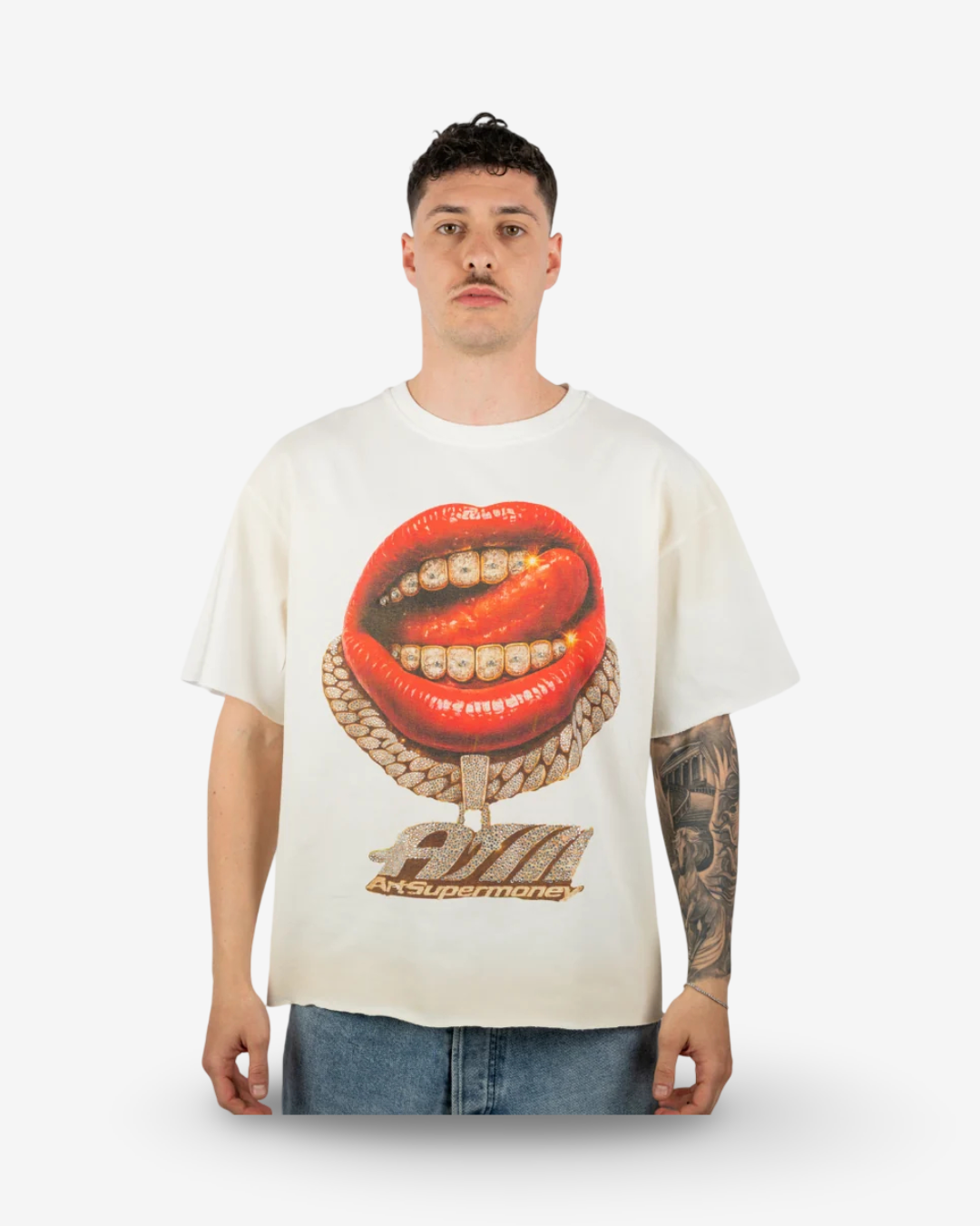 Artsupermoney Tee Grillz - Bianco