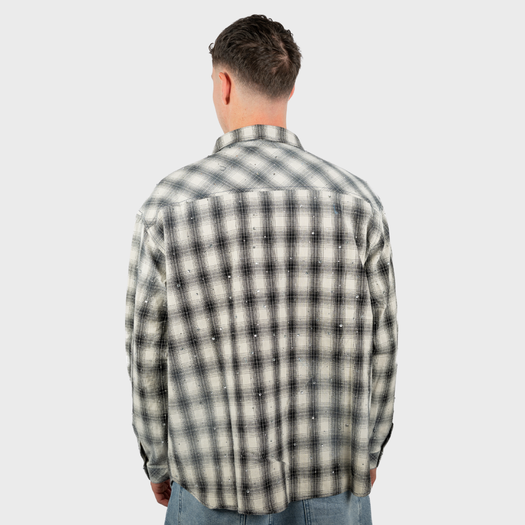 Black Island Crystal Shirt - Black/White
