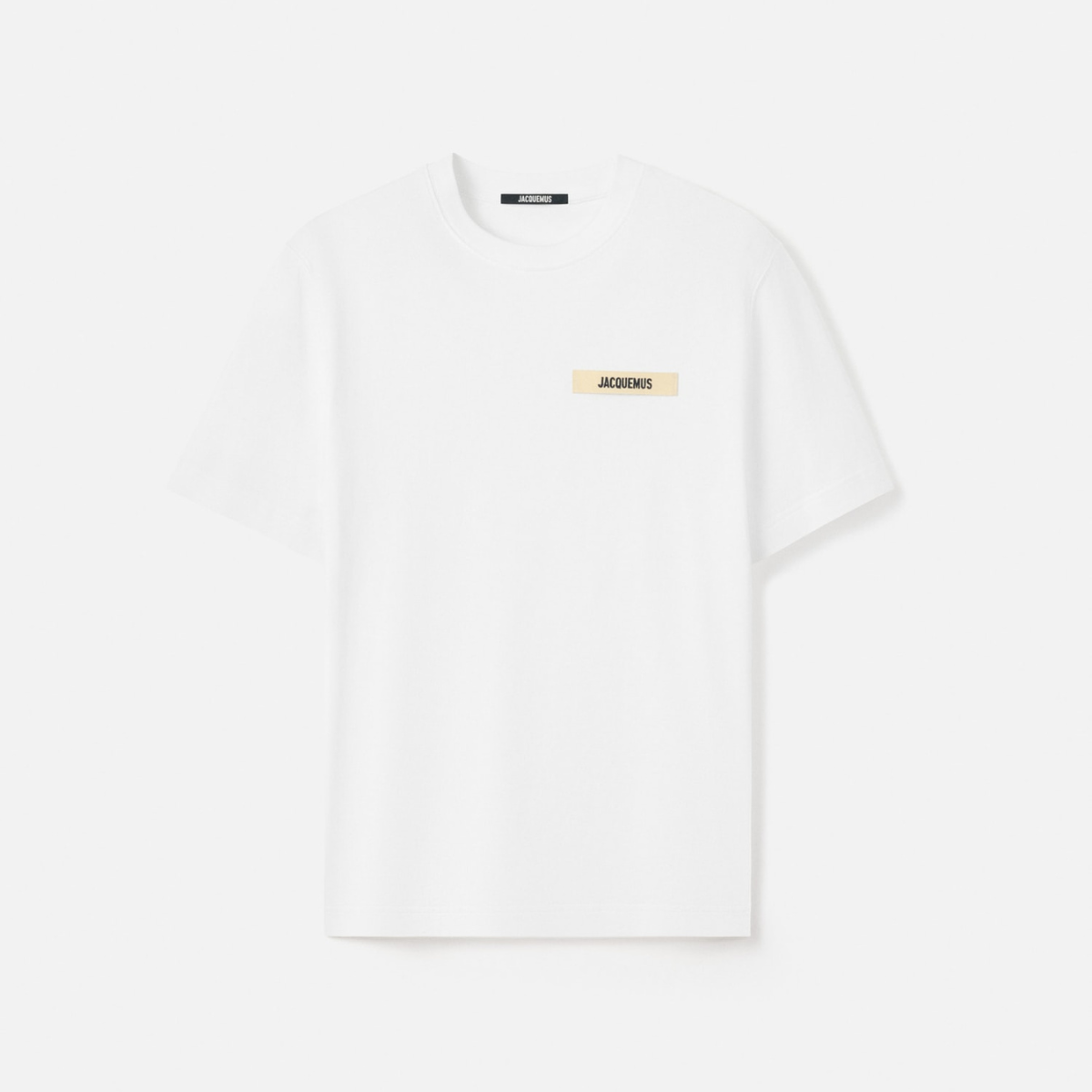 JACQUEMUS - T-shirt con logo in gros-grain WHITE
