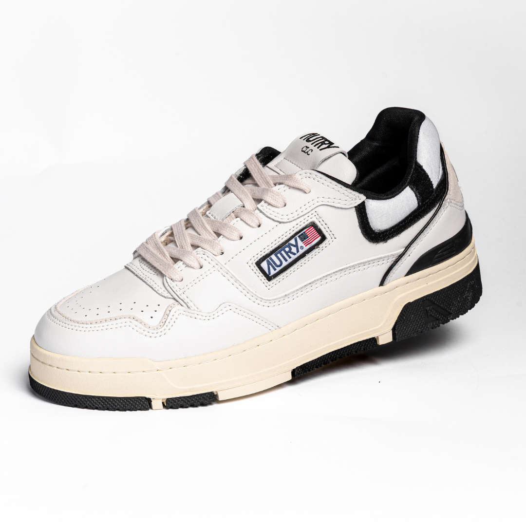 AUTRY CLC IN PELLE BIANCA - SUEDE NERA