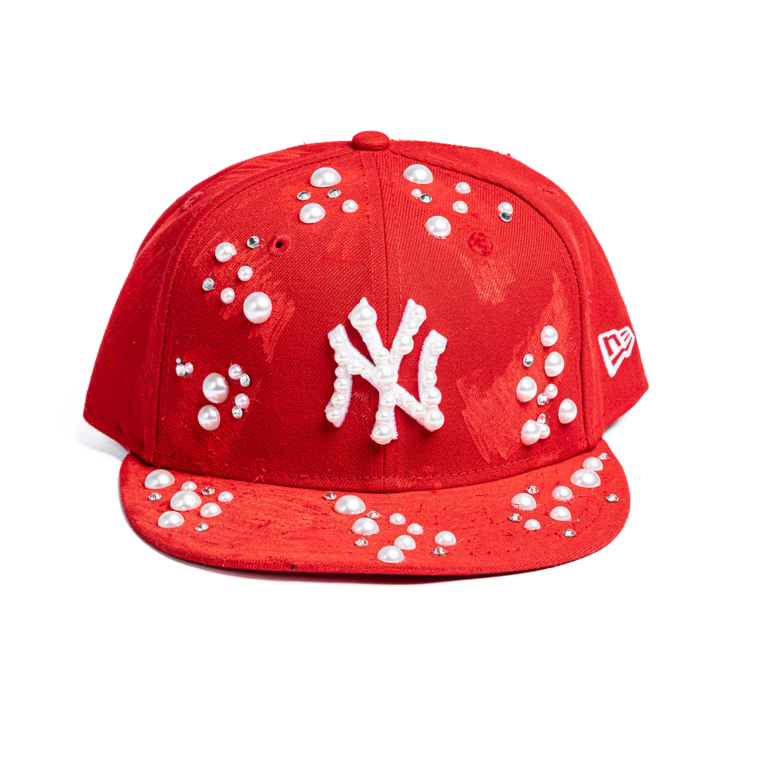 New Era Red - New York STRESSED PEARL