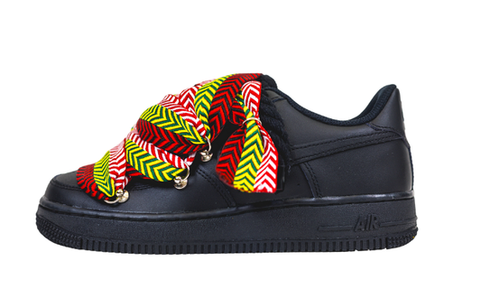 Air Force 1 Black Lanvin Rope Laces Rosso