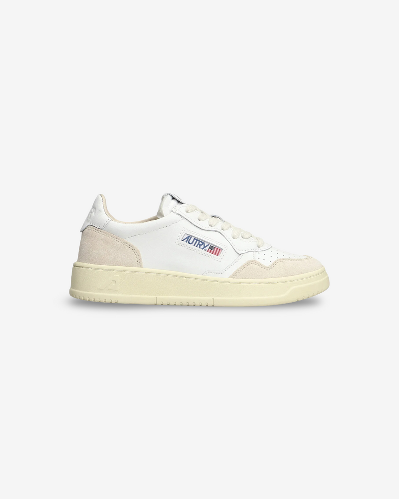 AUTRY - MEDALIST PELLE BIANCA E SUEDE BEIGE