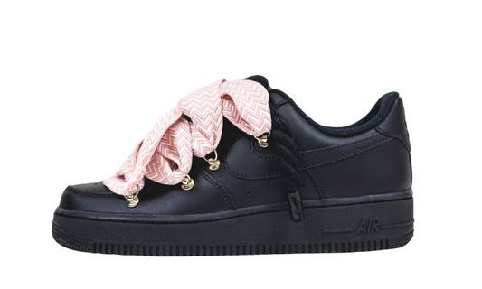 Air Force 1 Black Lanvin Rope Laces Rosa