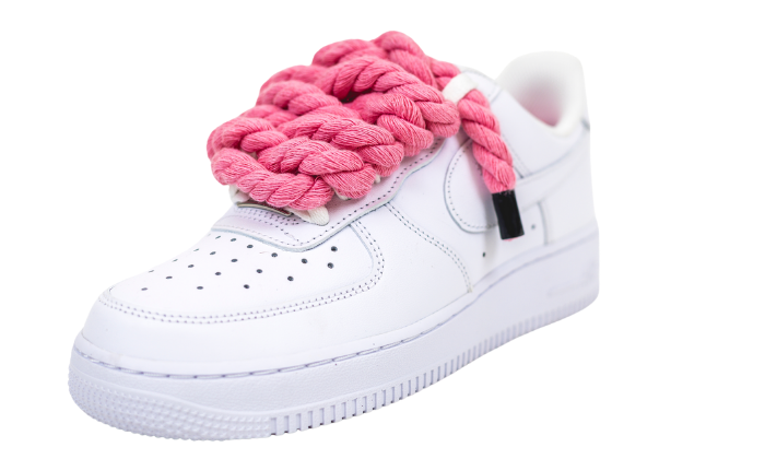 Air Force White Corda Laces Rosa