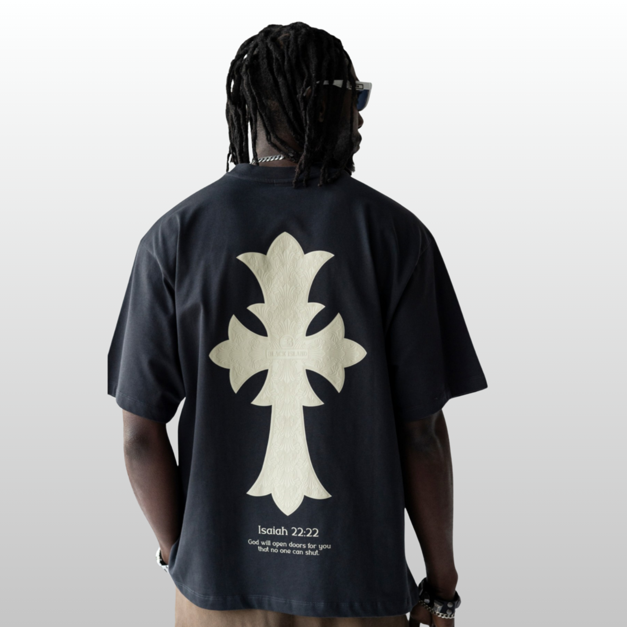 Black Island T Shirt Cross - Antrachite Grey