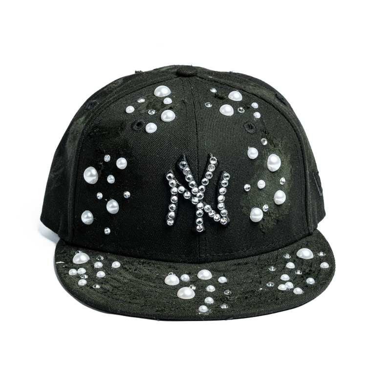 New Era Black - New York STRESSED PEARL