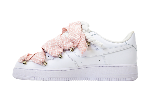 Air Force 1 White Lanvin Rope Laces Rosa