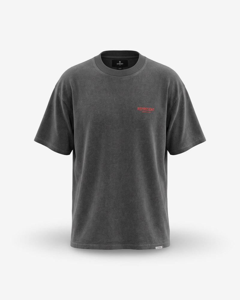 REPRESENT - T-SHIRT GRIGIO/ROSSO