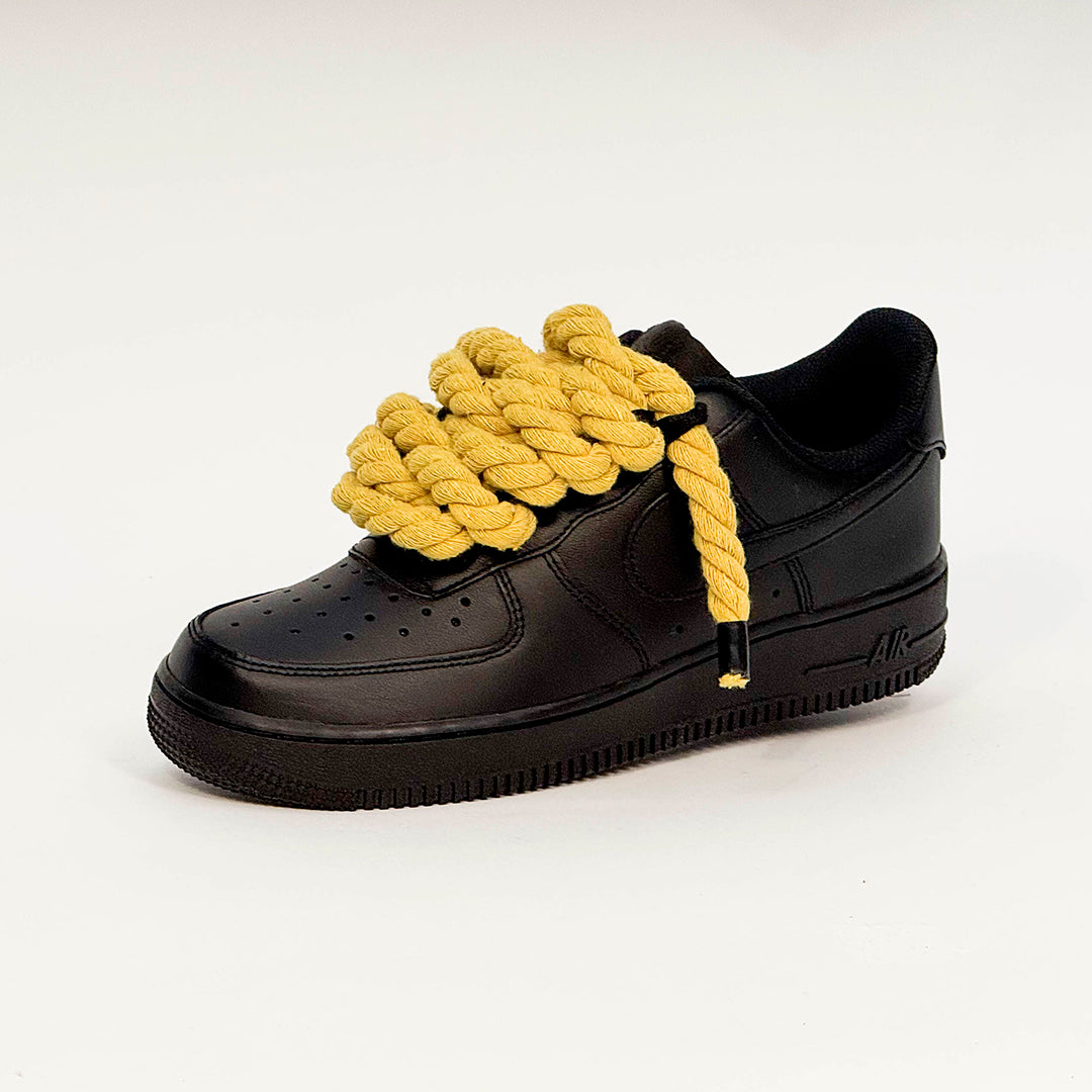 Air Force Black 07 Corda Laces YELLOW