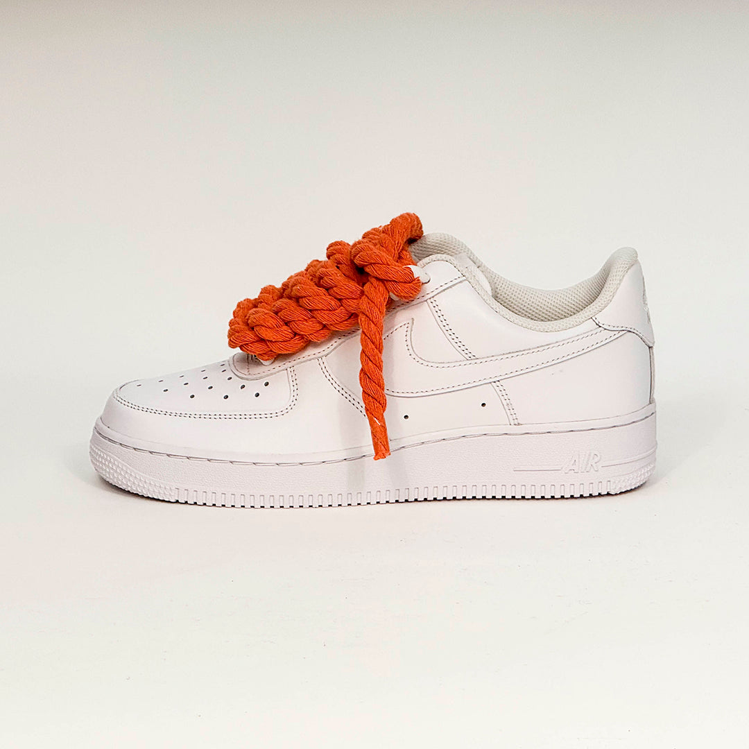 Air Force White Corda Laces ORANGE