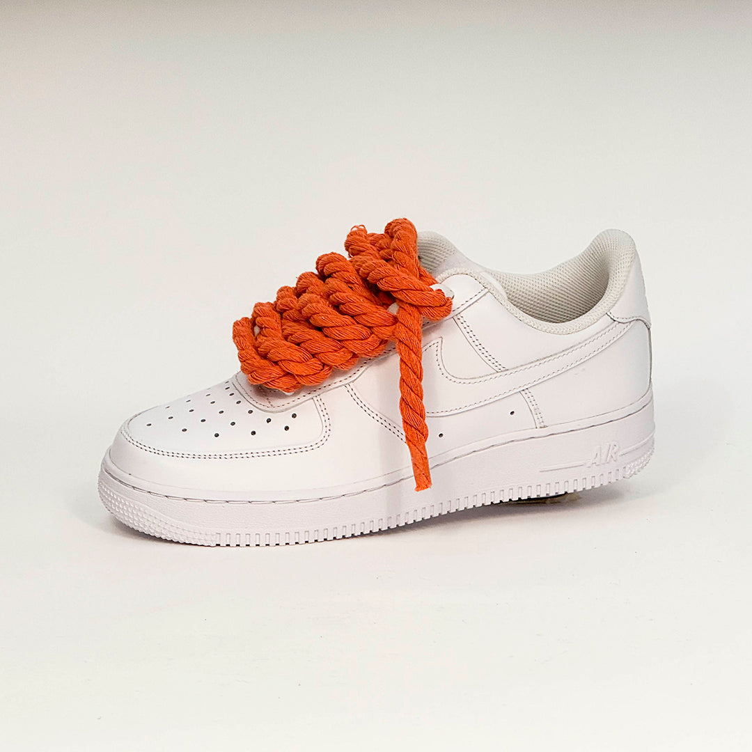 Air Force White Corda Laces ORANGE