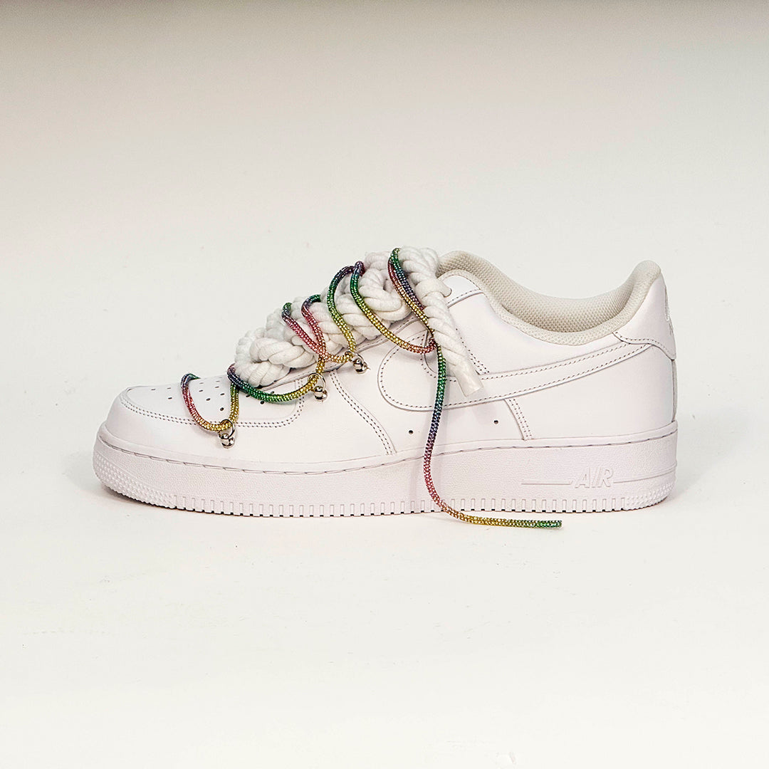 Air Force 1 Corda Laces White Rainbow Overlaces