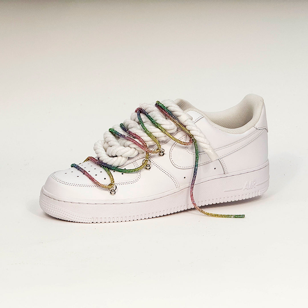 Air Force 1 Corda Laces White Rainbow Overlaces