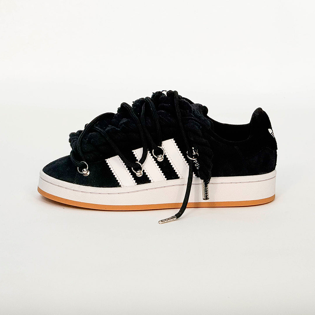 Adidas Campus 00s Core Black Corda Laces W/Black Overlaces