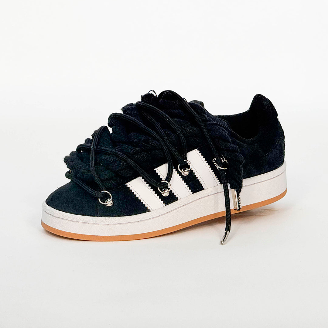 Adidas Campus 00s Core Black Corda Laces W/Black Overlaces