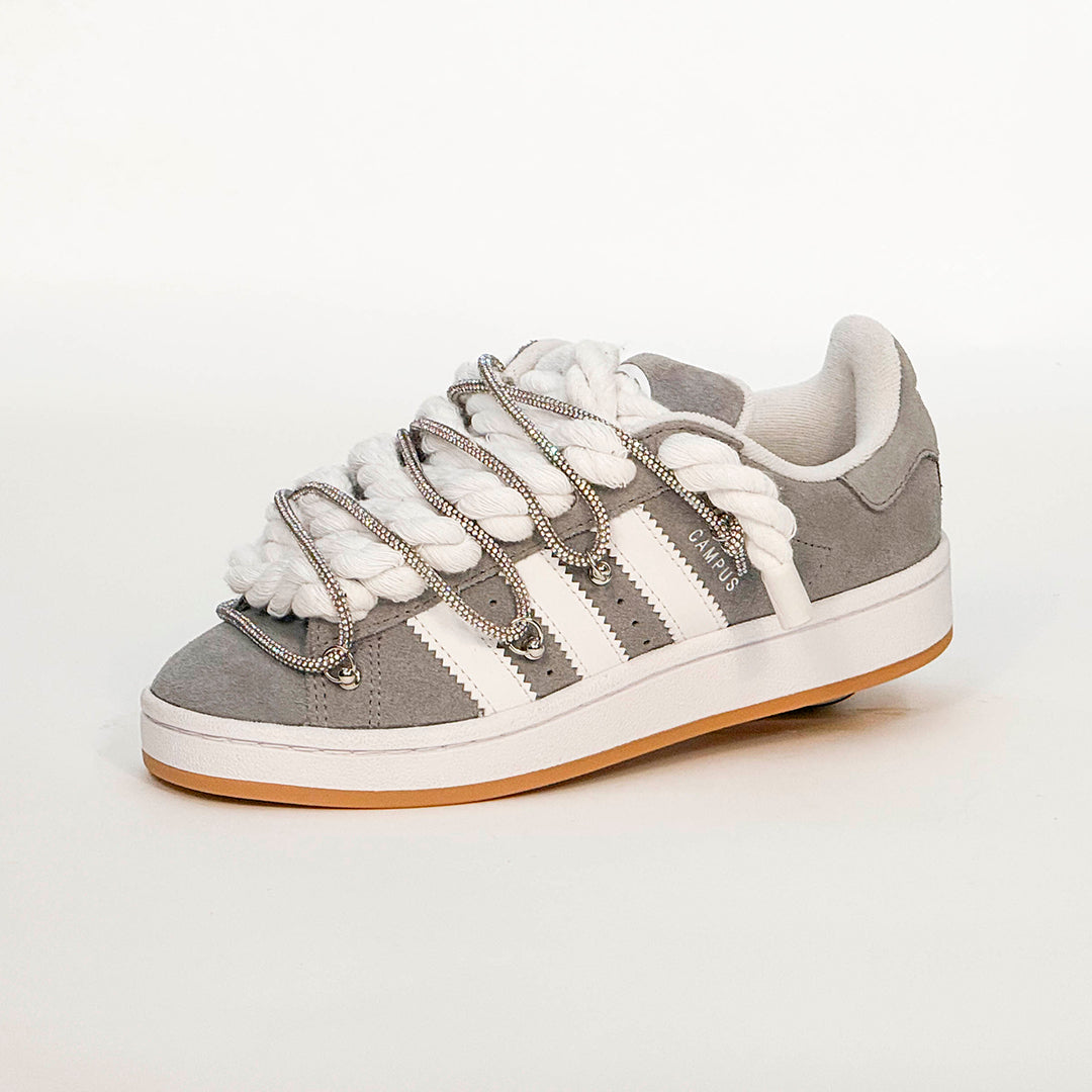 Adidas Campus 00s Grey Corda Laces W/Silver Overlaces