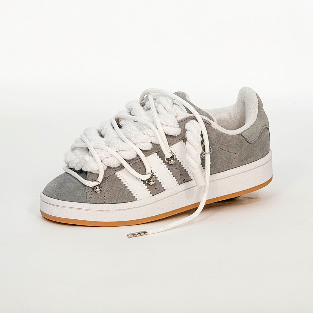 Adidas Campus 00s Grey Corda Laces W/White Overlaces