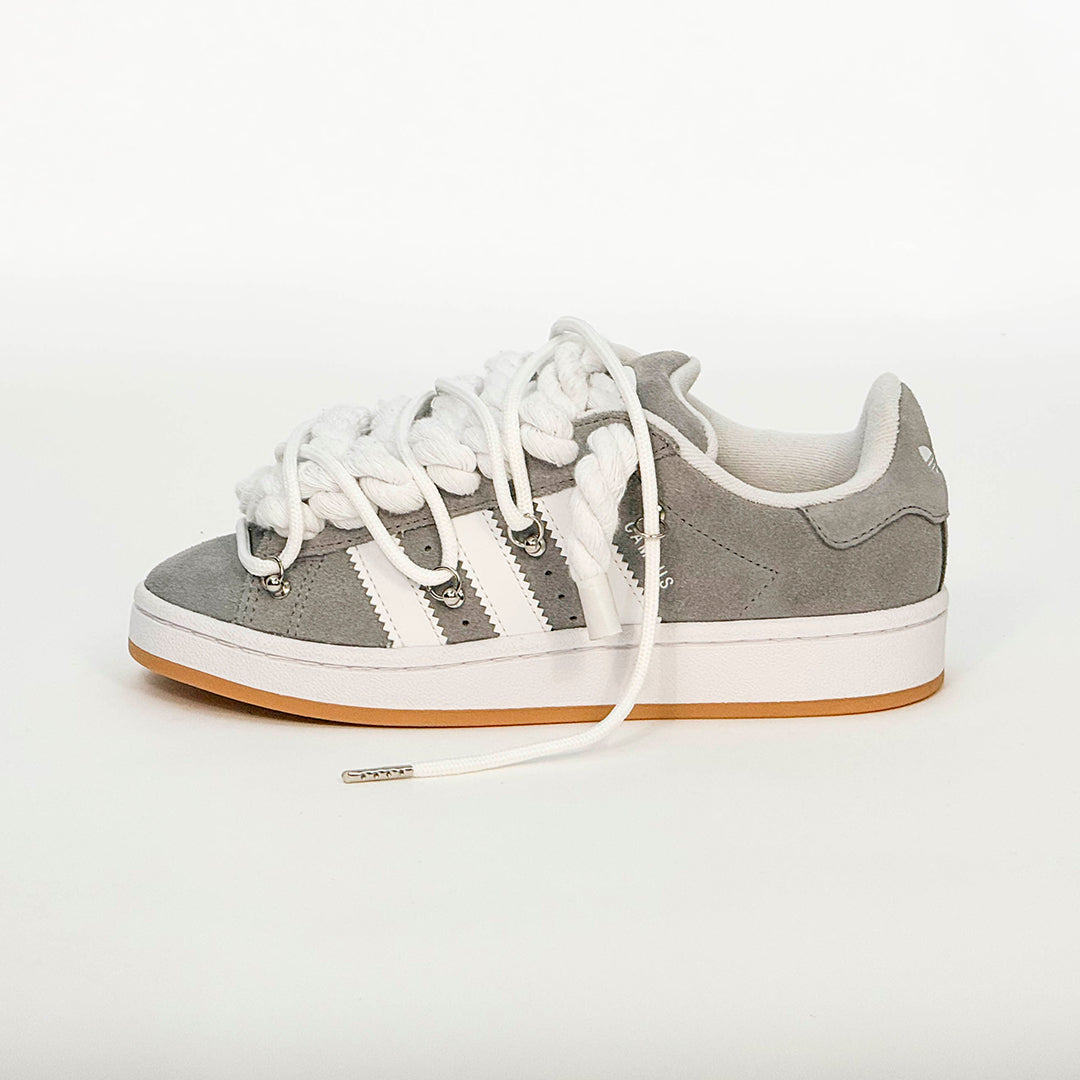 Adidas Campus 00s Grey Corda Laces W/White Overlaces