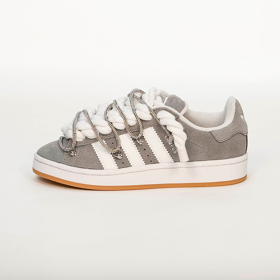 Adidas Campus 00s Grey Corda Laces W/Silver Overlaces