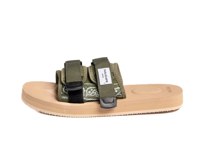 DUALSCAPE SLIPPERS - BANDANA BEIGE/VERDE