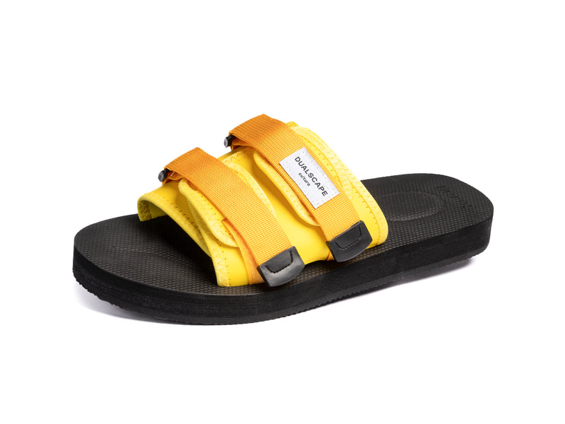DUALSCAPE SLIPPERS - TINTA UNITA NERO/GIALLO