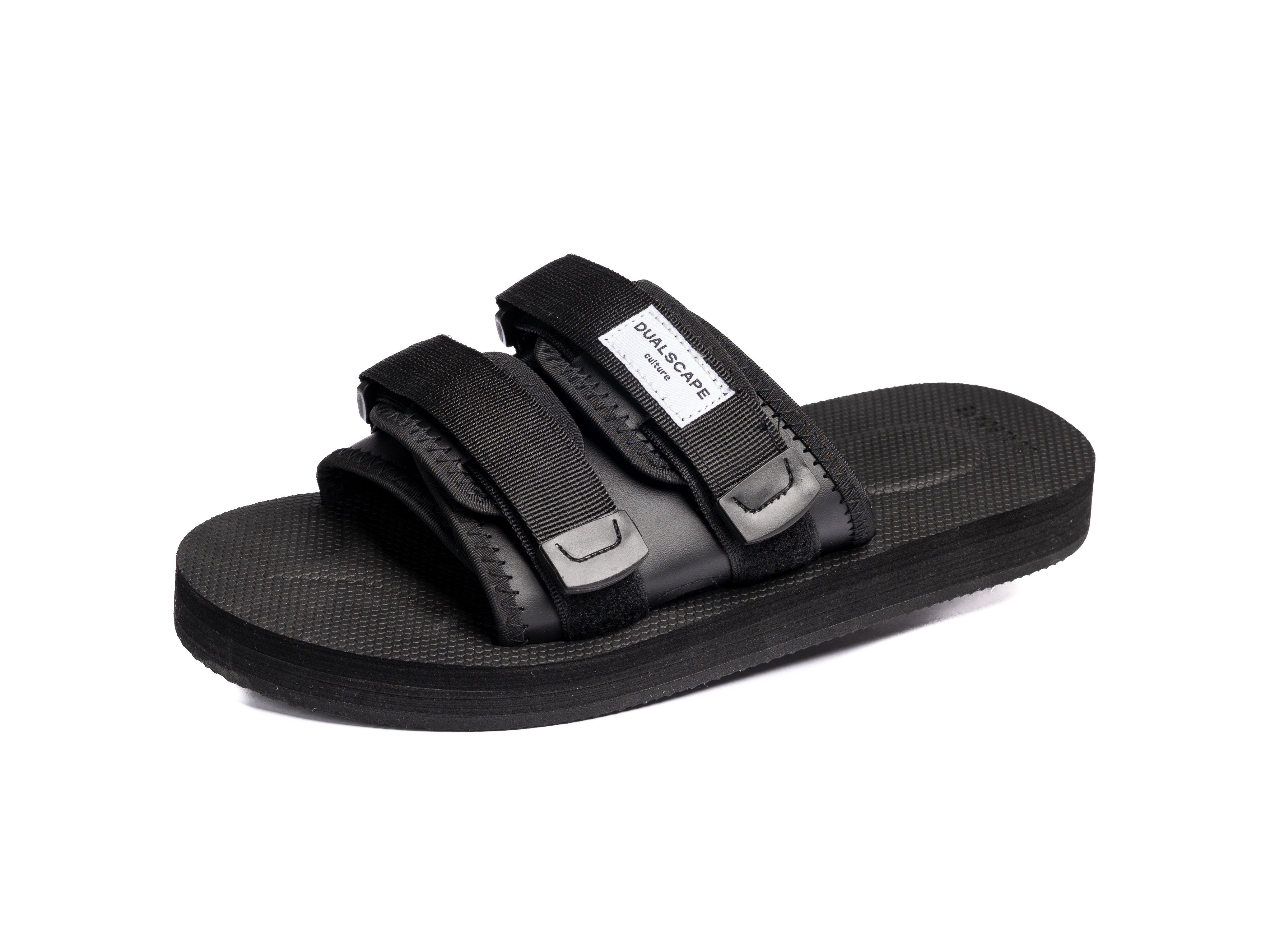 DUALSCAPE SLIPPERS - TINTA UNITA NERO/NERO
