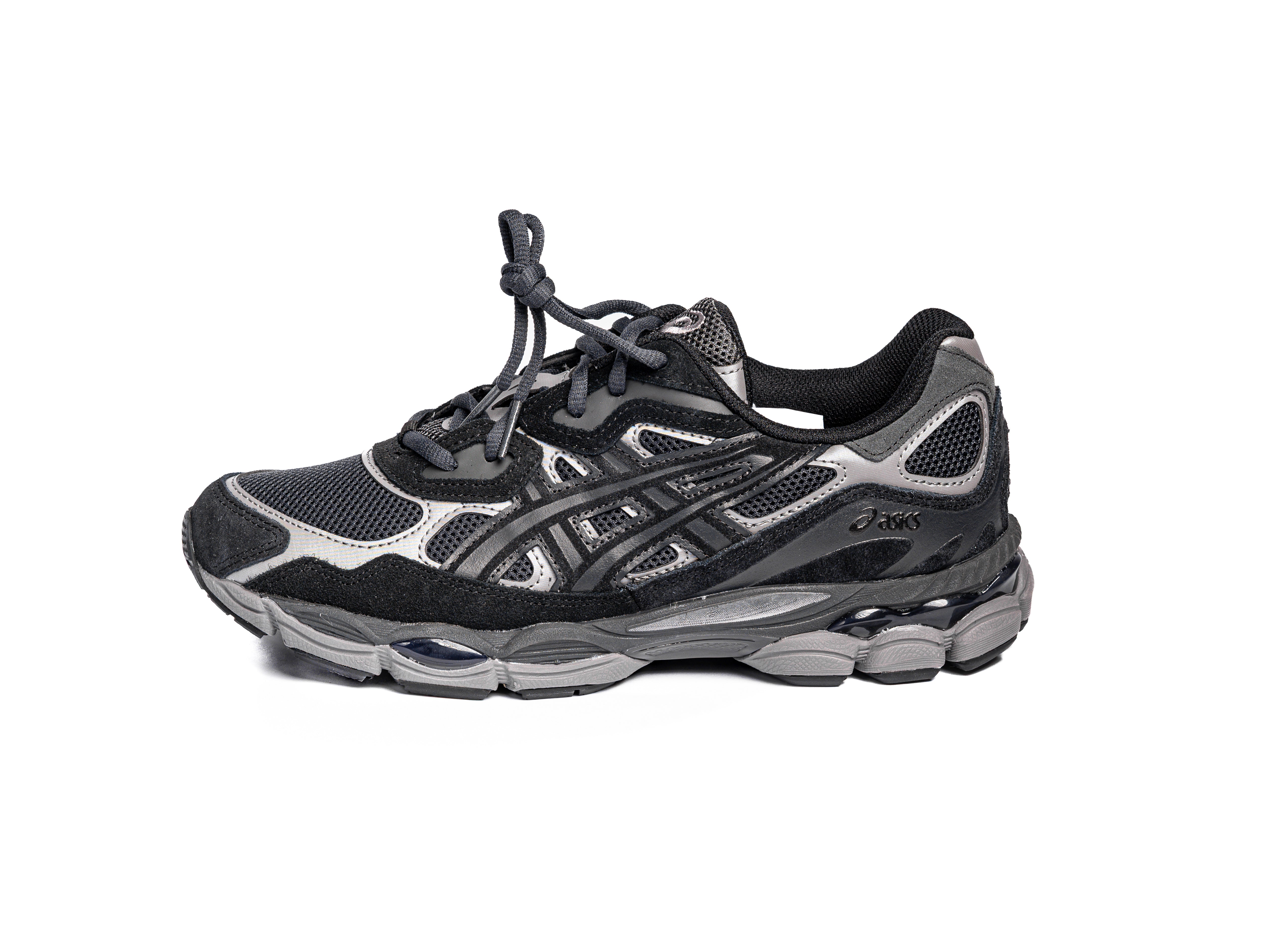 ASICS GEL-NYC GRAPHITE GREY BLACK DOUBLE LACES