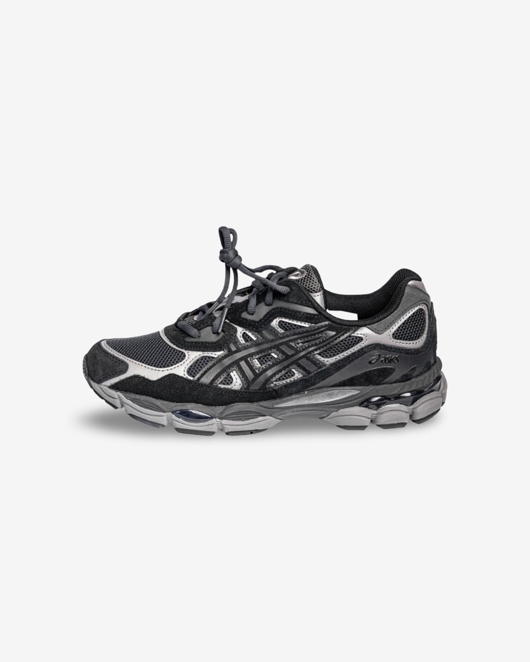 ASICS GEL-NYC GRAPHITE GREY BLACK DOUBLE LACES