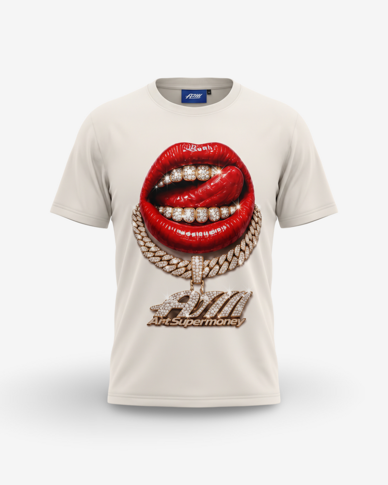 FW 2027 Artsupermoney Tee Grillz - WHT/BLK