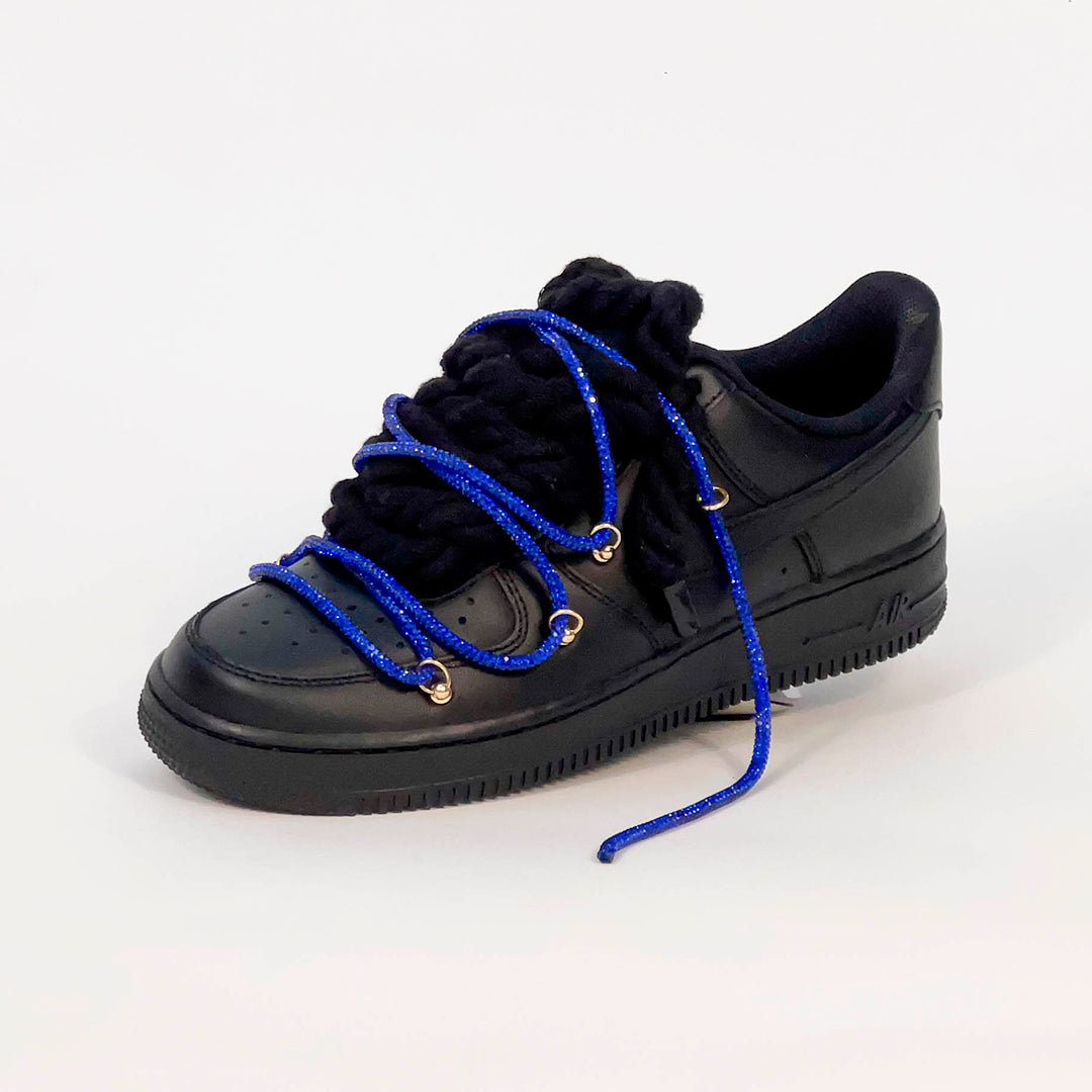 Air Force 1 Corda Laces Black Night Blue Overlaces