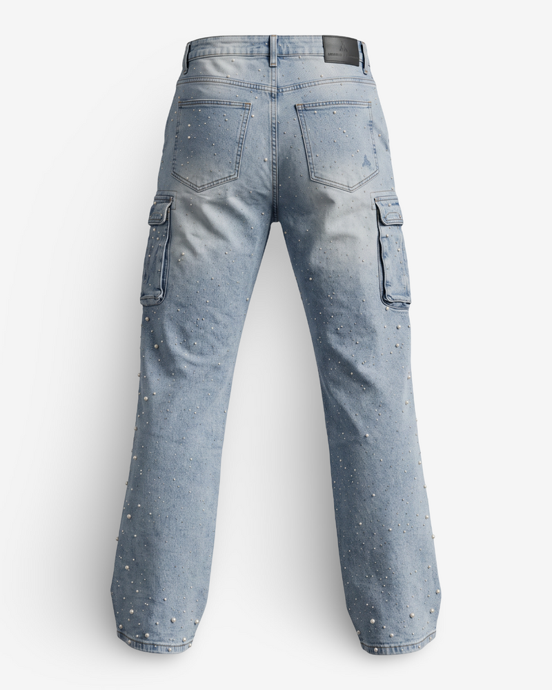PAPER MONEY - PEARL CRYSTAL PANTS DENIM