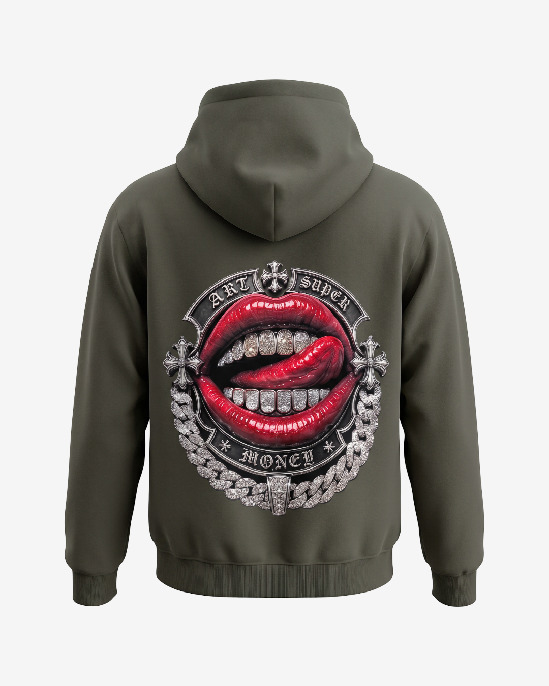 ART SUPERMONEY ZIP HOODIE T-BAR IRON