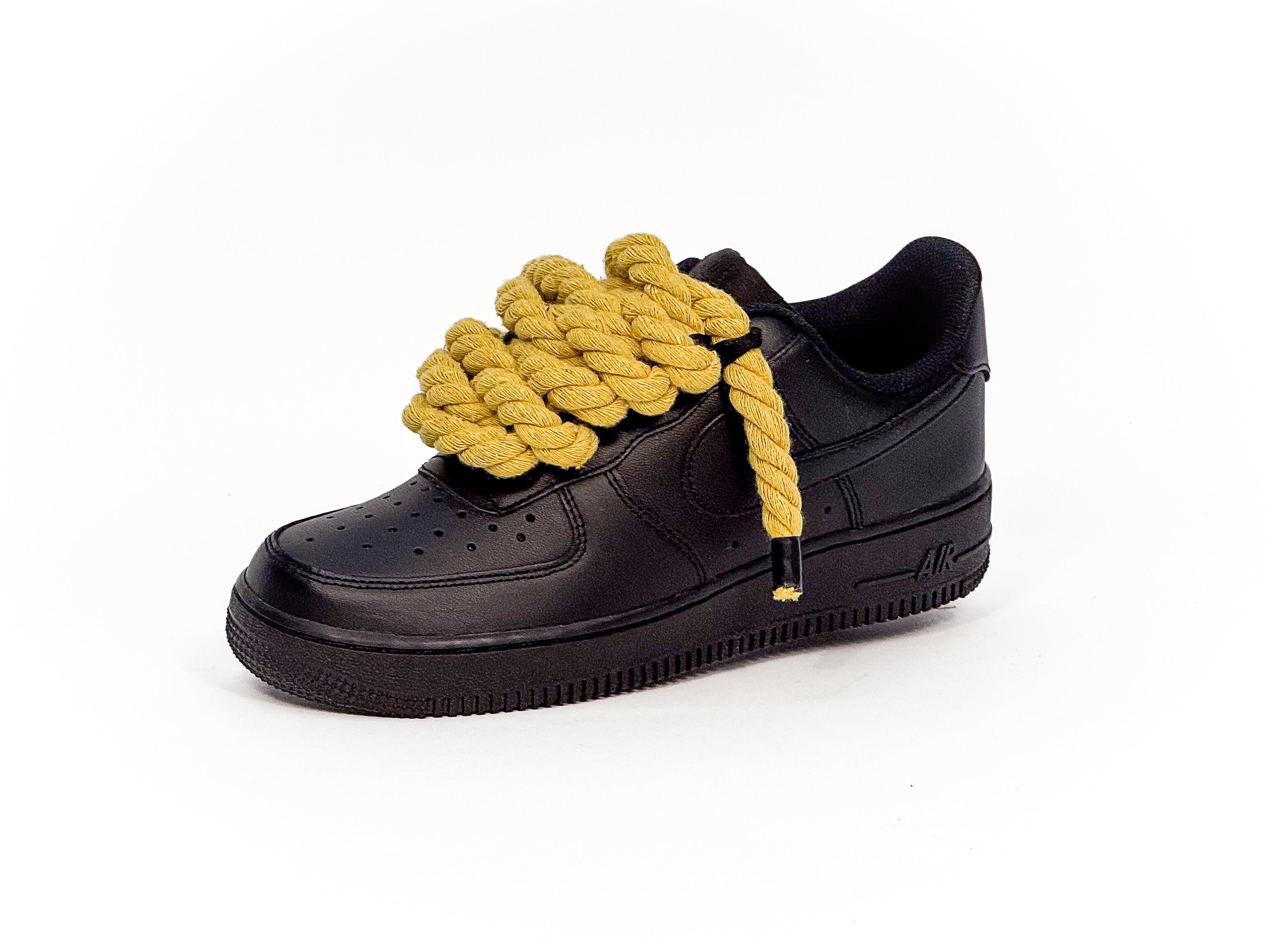 Air Force Black 07 Corda Laces YELLOW